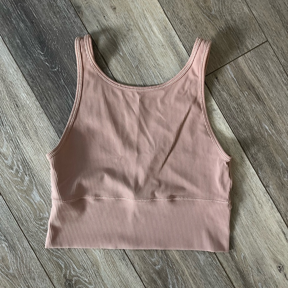 Lululemon Athletica Power Pivot Ribbed Tank Top / Pink Clay - Picture 5 of 10